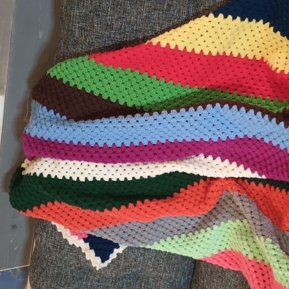 Vintage Block Crochet Blanket - Picture 2 of 4